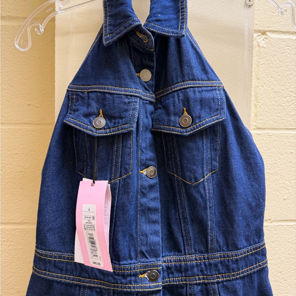 Stylish Blue Denim Backless Dress